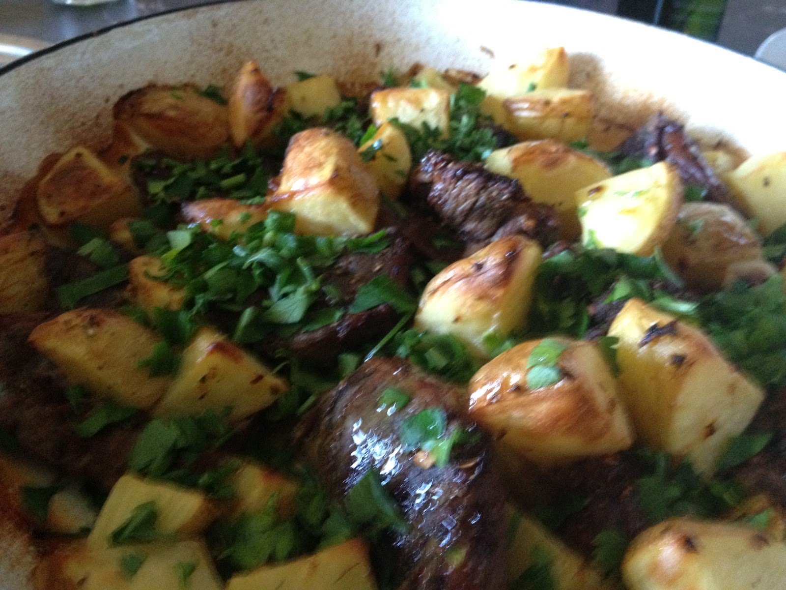 Leonie cooks! Nigella's DELICIOUS lamb chop, lemon and potatoes